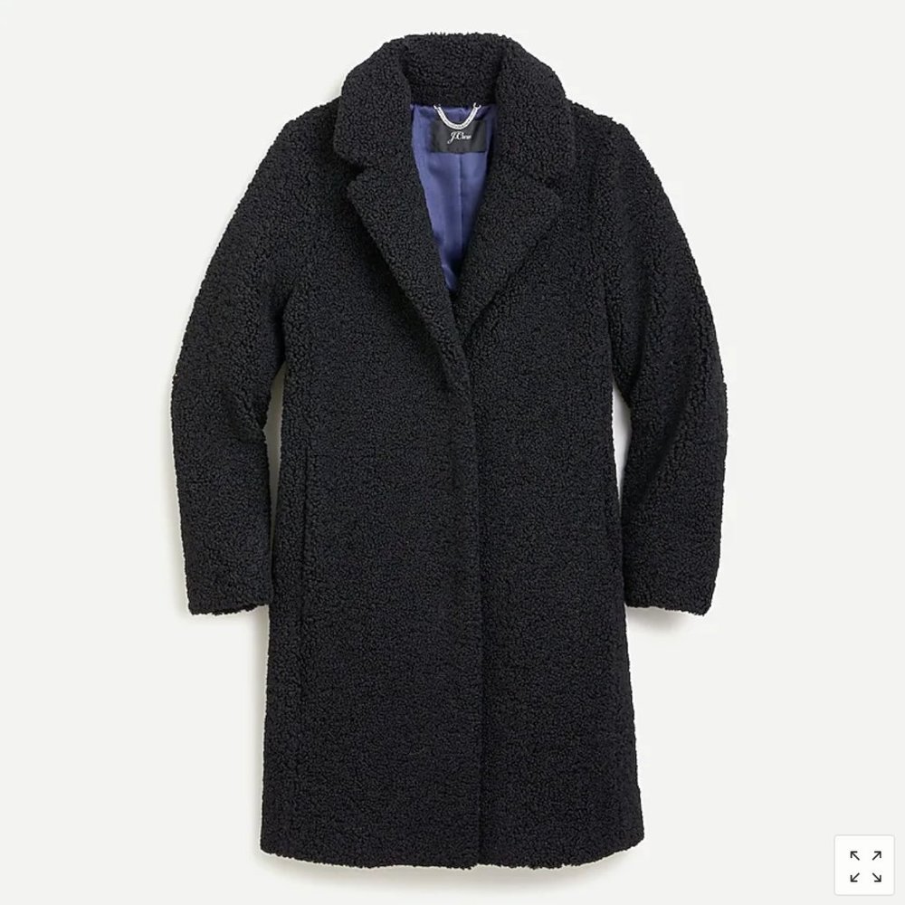 J.Crew Petite teddy sherpa topcoat